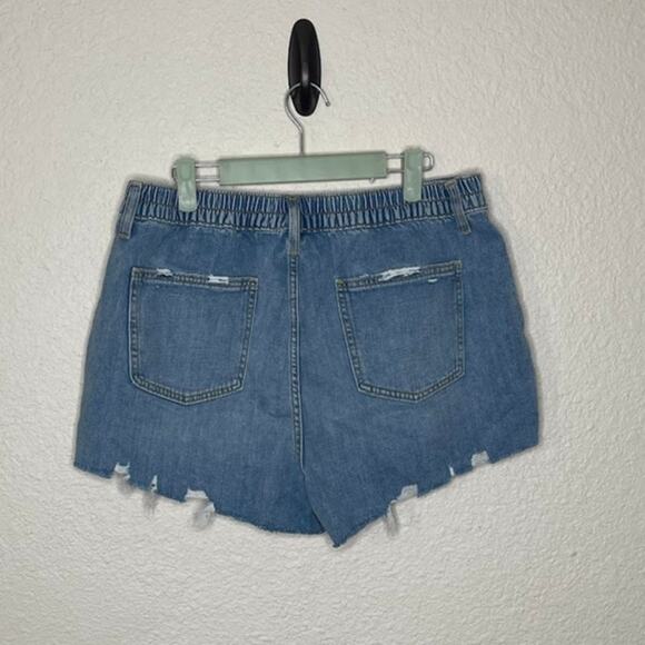 NWT AERIE daydream denim distressed cut off shorts Women's Large - Picture 5 of 5